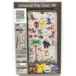 Pokemon Center 2017 Alolan Vulpix Bewear Rockruff Mimikyu & Friends Universal Smart Phone Flip Case (M)