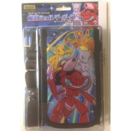 Pokemon Center 2013 Nintendo 3DSLL/3DS/DSiLL/DSi/DS Lite Red Genesect Mewtwo Dragonite Charizard Shoulder Carrying Pouch