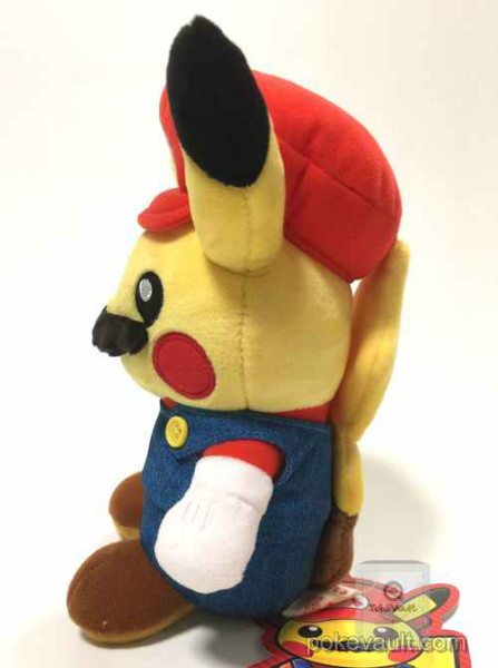 Pokemon Center 2016 Mario Pikachu Campaign Mario Pikachu Plush Toy