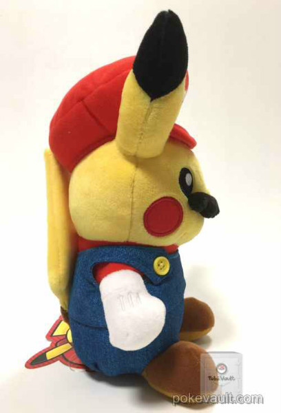 Pokemon Center 2016 Mario Pikachu Campaign Mario Pikachu Plush Toy