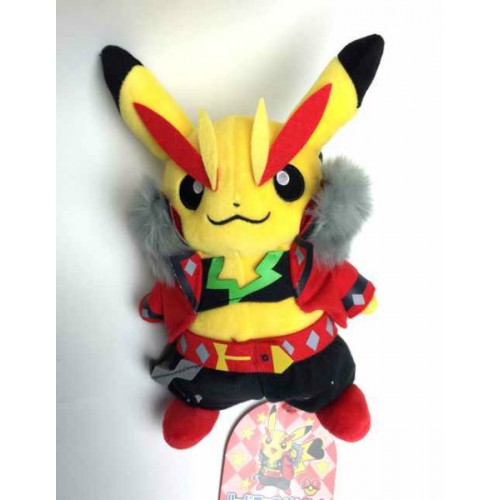 Pikachu 280601 Hard Rock Star Cosplay Pokemon Center 2014 Japan Plush Toy Doll
