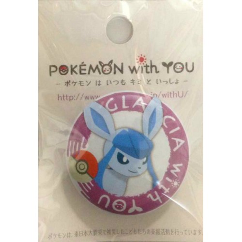 Pokemon Center 2012 Pokemon With You Series #2 Glaceon Tin Can Badge