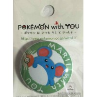 Pokemon Center 2015 Pokemon With You Series #5 Marill Metal Button