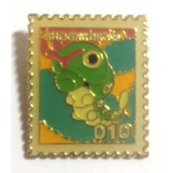 Pokemon 1998 Part 1 Masara Caterpie Metal Stamp Pin Badge