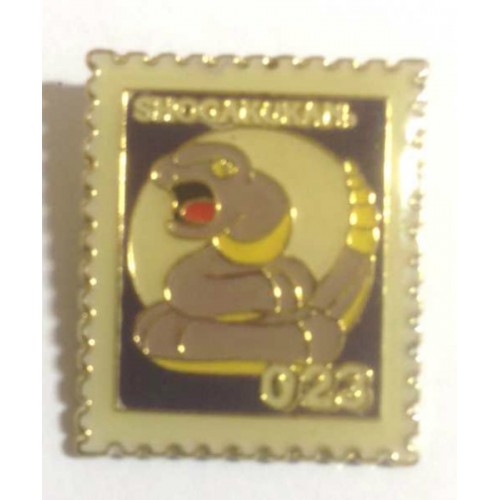 Pokemon 1998 Part 3 Hanada Ekans Metal Stamp Pin Badge