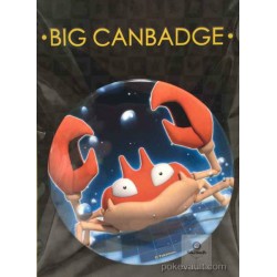 Pokemon Center 2016 Big Button Series #1 Krabby Extra Large Size Metal Button #098