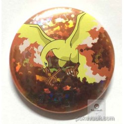 Pokemon Center 2004 Fire Red Leaf Green Moltres Sparkling Holofoil Metal Button