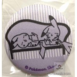Pokemon Center 2017 Shinzi Katoh Little Tales Campaign #4 Kurumi Button Collection Pikachu (Male & Female) Metal Button (Version #9)