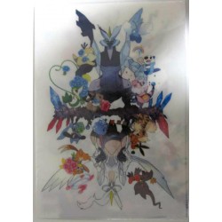 Pokemon Center 2012 Black & White #2 Kyurem Growlithe Eevee Snivy & Friends A4 Size Clear File Folder