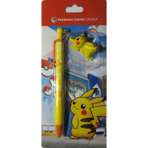 Pokemon Center Osaka 2011 Pikachu Ball Point Pen With Figure Charm