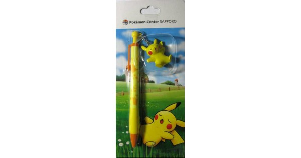 Pokemon Center Sapporo 11 Pikachu Ball Point Pen With Figure Charm
