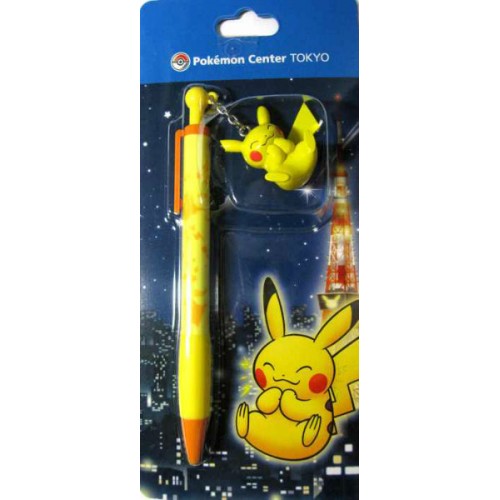 Pokemon Center Tokyo 2011 Pikachu Ball Point Pen With Figure Charm