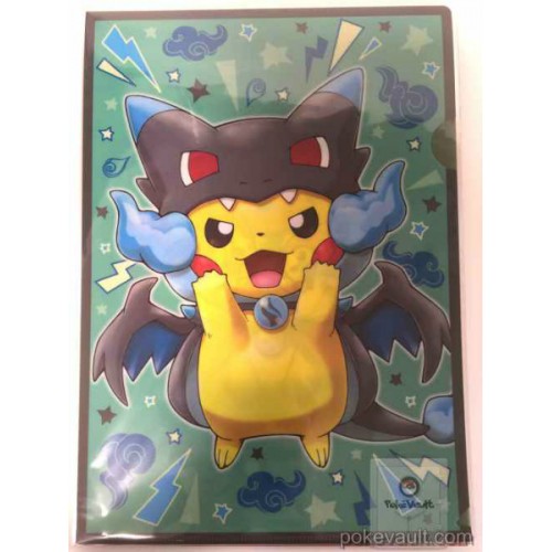 Pokemon Center Kyoto 2016 Grand Opening Campaign #2 Poncho Pikachu Lugia  Ho-oh Set of 2 A4 Size Clear File Folders