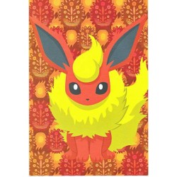 Pokemon Center 2012 Eevee Collection Flareon Authentic Postcard NOT SOLD IN STORES
