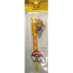 Pokemon Center Fukuoka 2013 Okinawa Pikachu Ryuso Ball Point Pen With Figure Charm