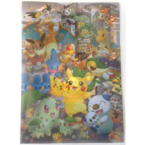 Pokemon Center Nagoya 13 Renewal Shiny Magikarp Eevee Charizard Dragonite Friends Size Clear File Folder