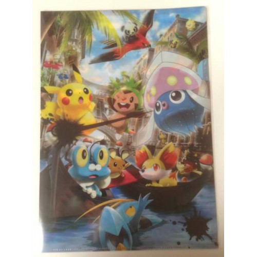 Pokemon Center Tokyo Bay 13 Grand Opening Inkay Chespin Fennekin Clauncher Dedenne Friends Size Clear File Folder