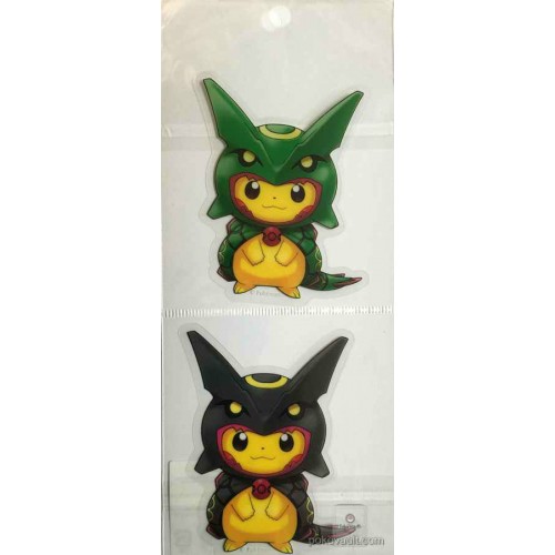 Pokemon Center Skytree Town 2016 Grand Opening Campaign Poncho Pikachu Rayquaza Shiny Black Rayquaza Set Of 2 Large Stickers