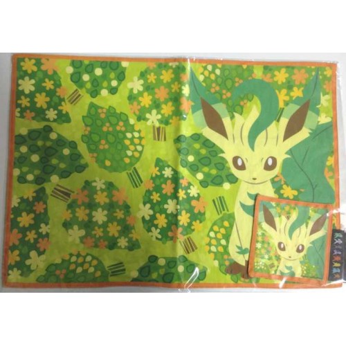 Pokemon Center 2012 Eevee Collection Leafeon Placemat Coaster Set