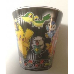Pokemon Center 2014 Black White Kyurem Snivy Torchic Oshawott & Friends Plastic Cup