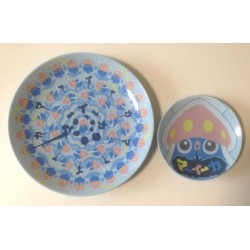 Pokemon Center 2014 Inkay Campaign Set of 2 Ceramic Plates