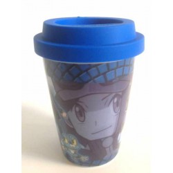 Pokemon Center 2014 Pokemon & Trainers Campaign Calem Froakie Ceramic Cup With Silicone Cover