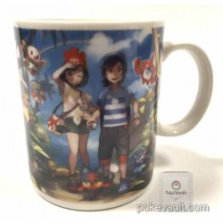 Pokemon Center 2016 Welcome To Alola! Campaign Litten Popplio Rowlet Rockruff Pikipek & Friends Ceramic Mug