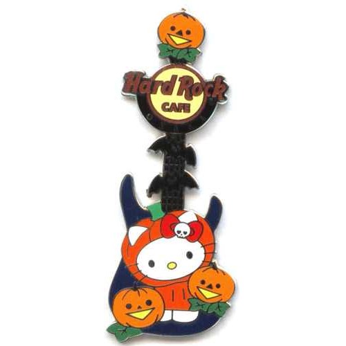 Hard Rock Cafe Osaka UCW 2011 Hello Kitty Halloween Guitar Pin