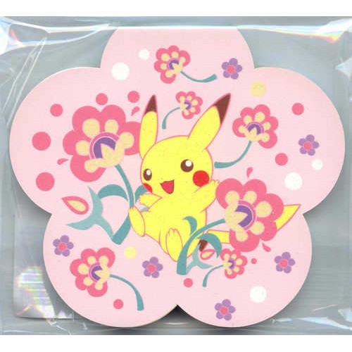 Pokemon Center 2010 Blooming Flowers Campaign Pikachu Skiploom Beautifly Memo Pad