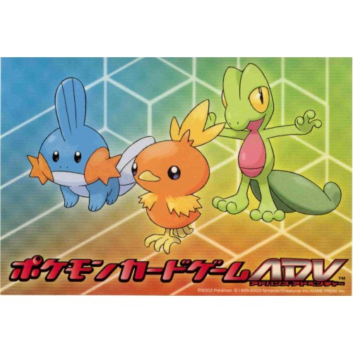 Pokemon Center 2003 Mudkip Torchic Treecko Large Sticker NOT SOLD IN STORES