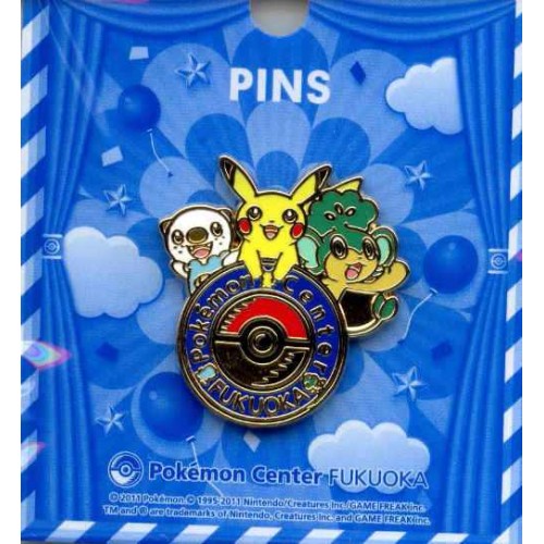 Pokemon Center Fukuoka 11 Grand Re Opening Pikachu Oshawott Pansage Pin Badge