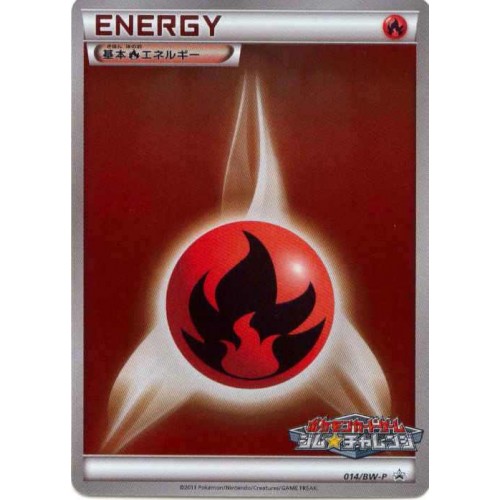 Pokemon 2011 Black & White Collection Fire Energy Holofoil Promo Card #014/BW-P