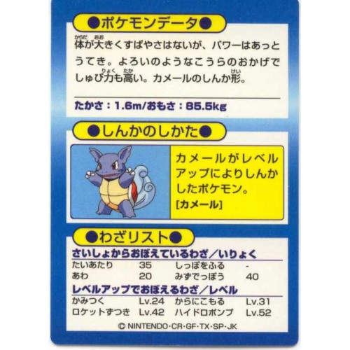 Pokemon 1997 Meiji Chocolate Blastoise Promo Card