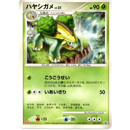 Pokemon 07 Meiji Chocolate Series 7 Grotle Promo Card 034 Dp P