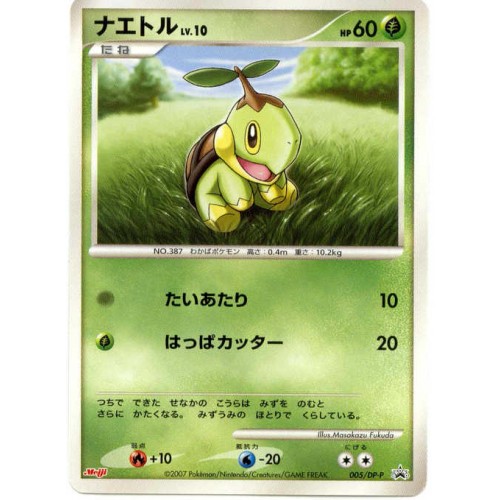 Pokemon 07 Meiji Chocolate Series 6 Turtwig Promo Card 005 Dp P