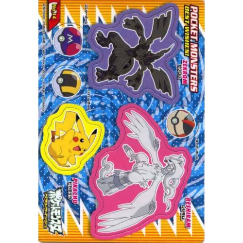 Pokemon 2010 Reshiram Zekrom Pikachu Bromide Magnet Collection Best Wishes Series